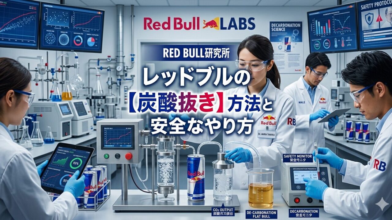レッドブルの炭酸抜き方法と安全なやり方