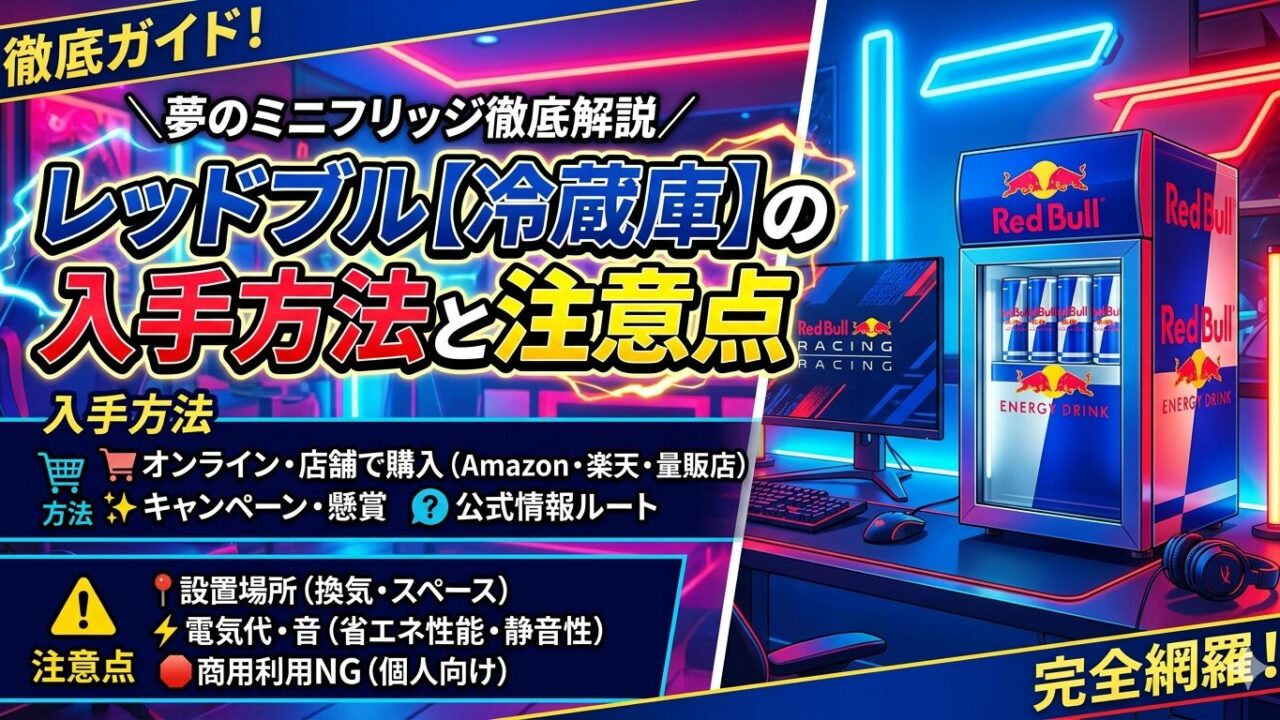 レッドブル冷蔵庫の入手方法と注意点